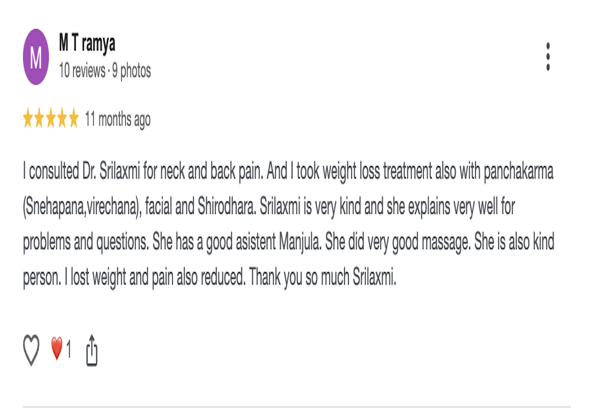 Patient Google Review