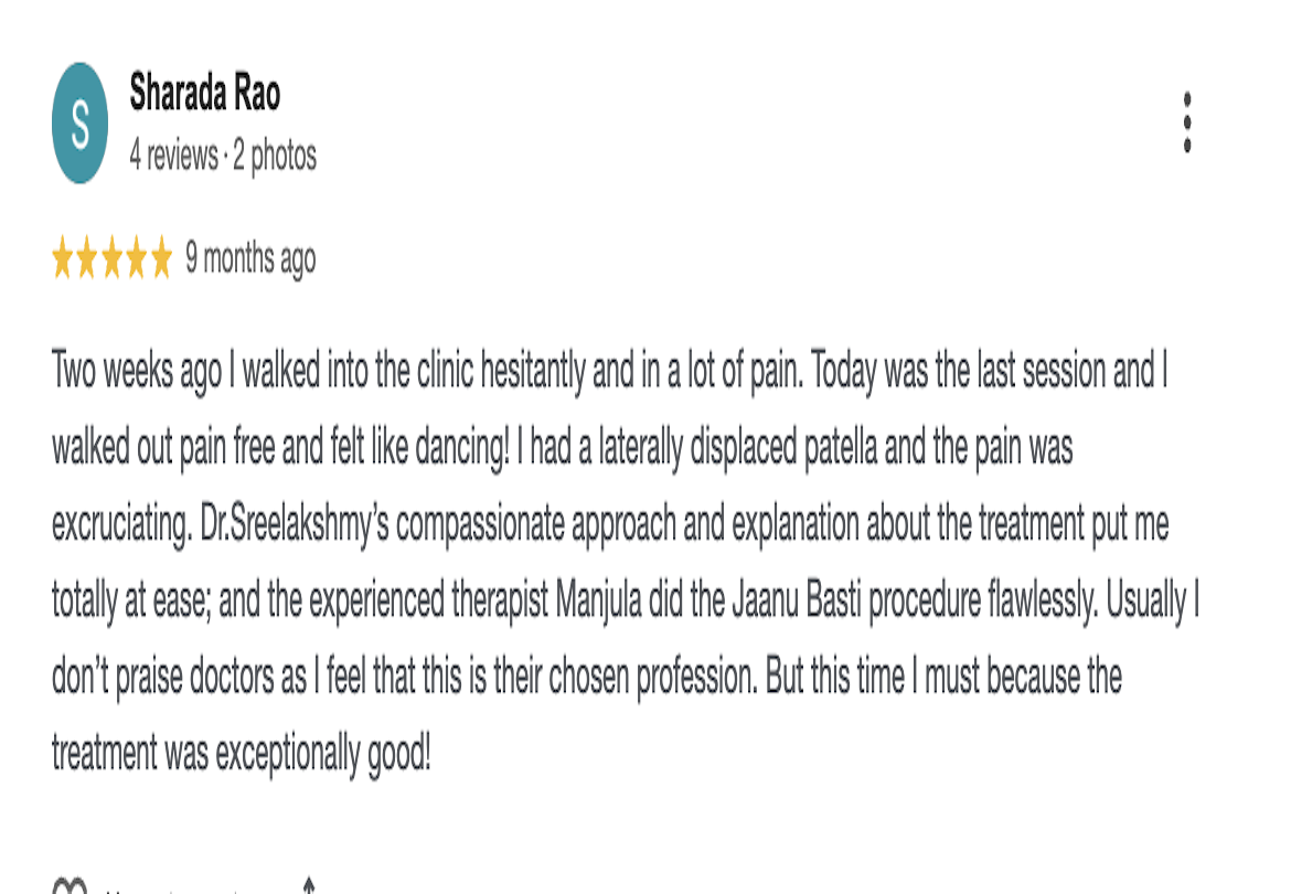Patient Google Review